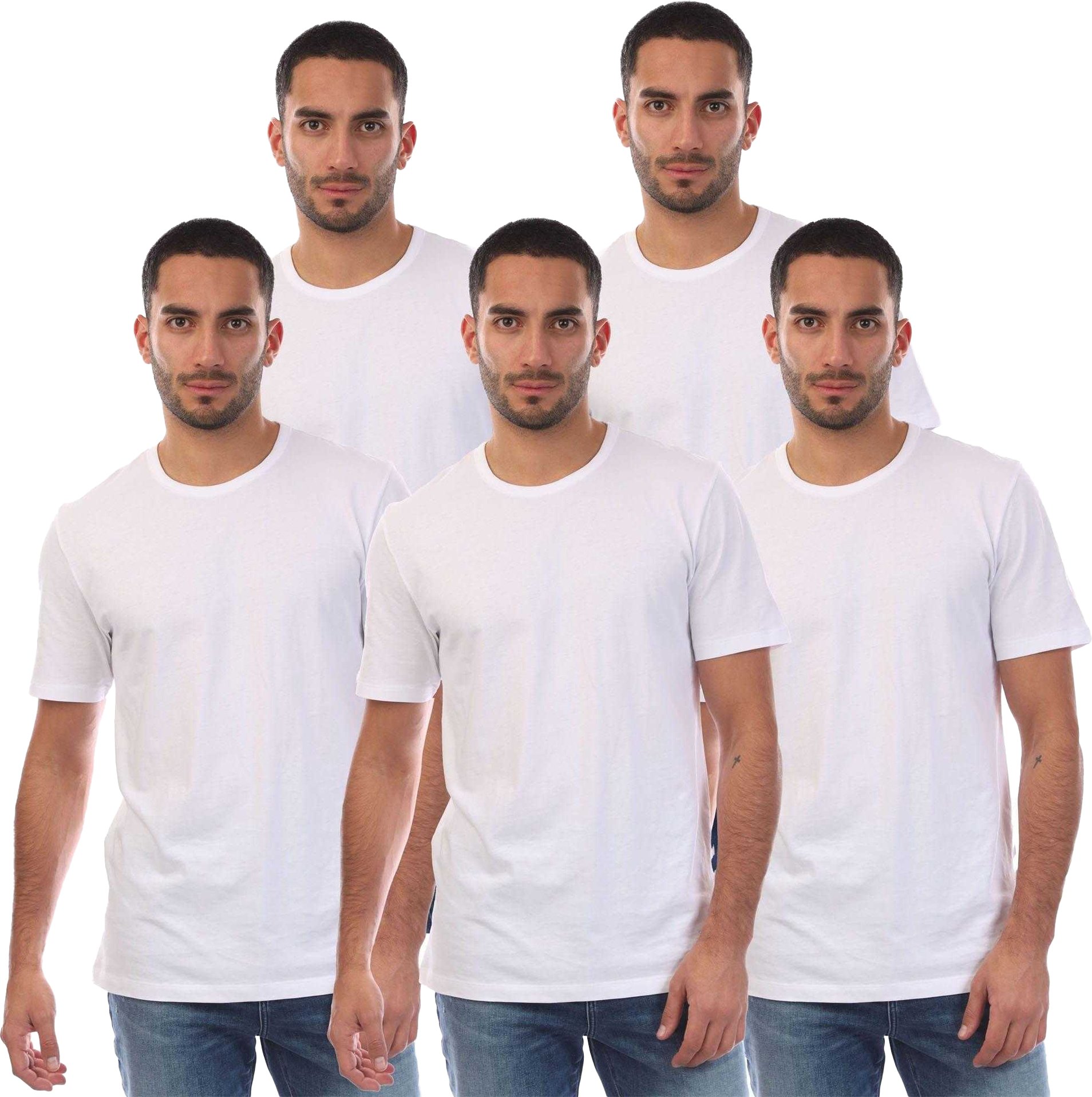 Boss - T-Shirt für Herren (5er-Pack) (Weiß)