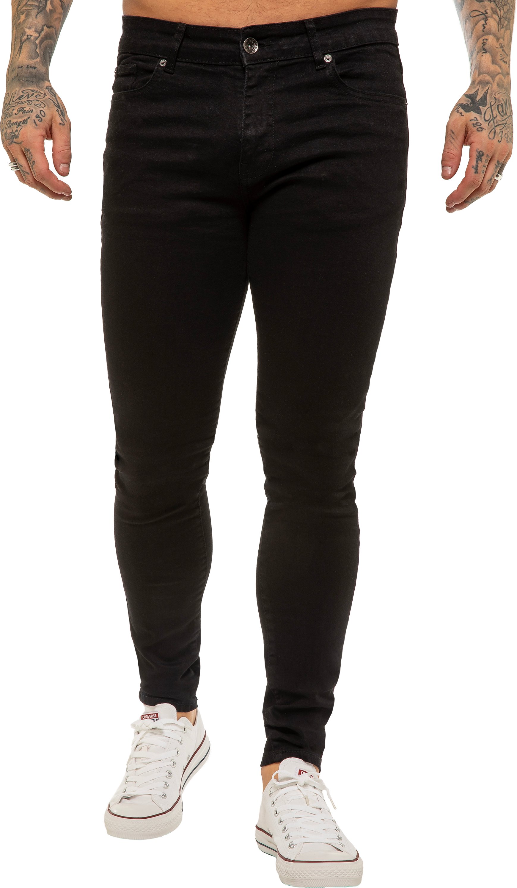 Enzo Herren Skinny Super Stretch Denim Jeans