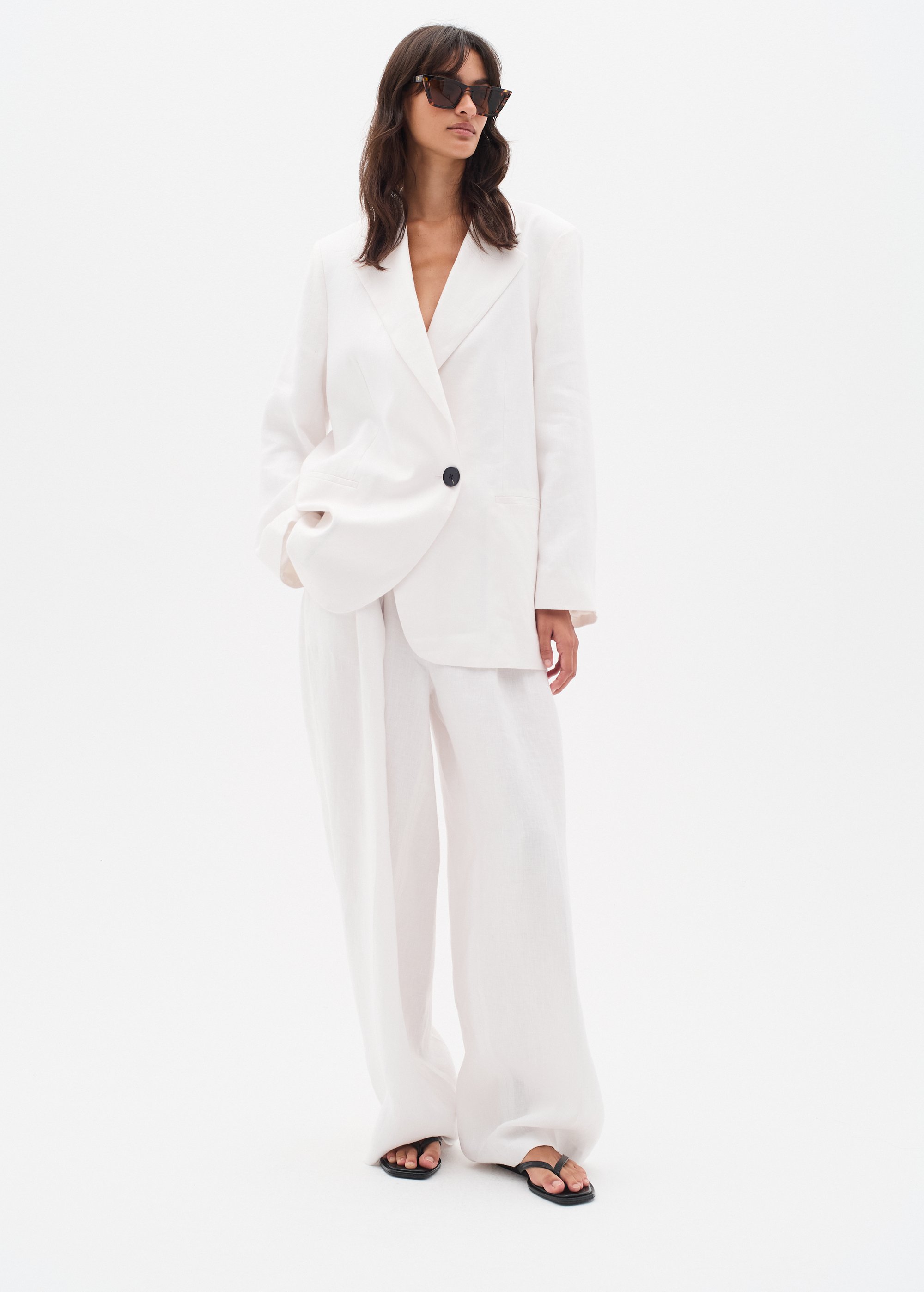Pants Suiting Classic fit Pure White