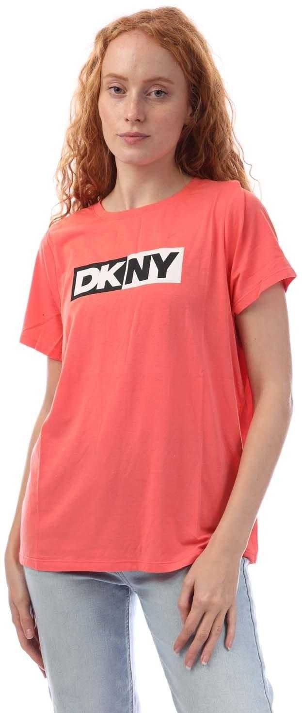 DKNY - T-Shirt für Damen, Logo (Pink)