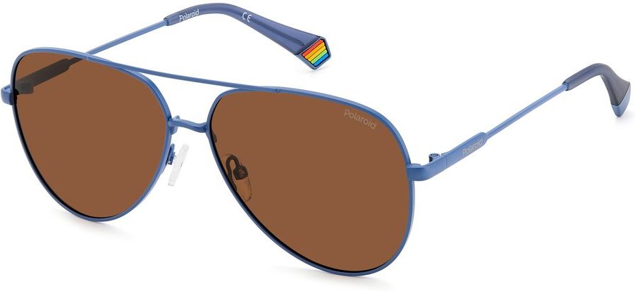 Blaue Sonnenbrille aus Edelstahl