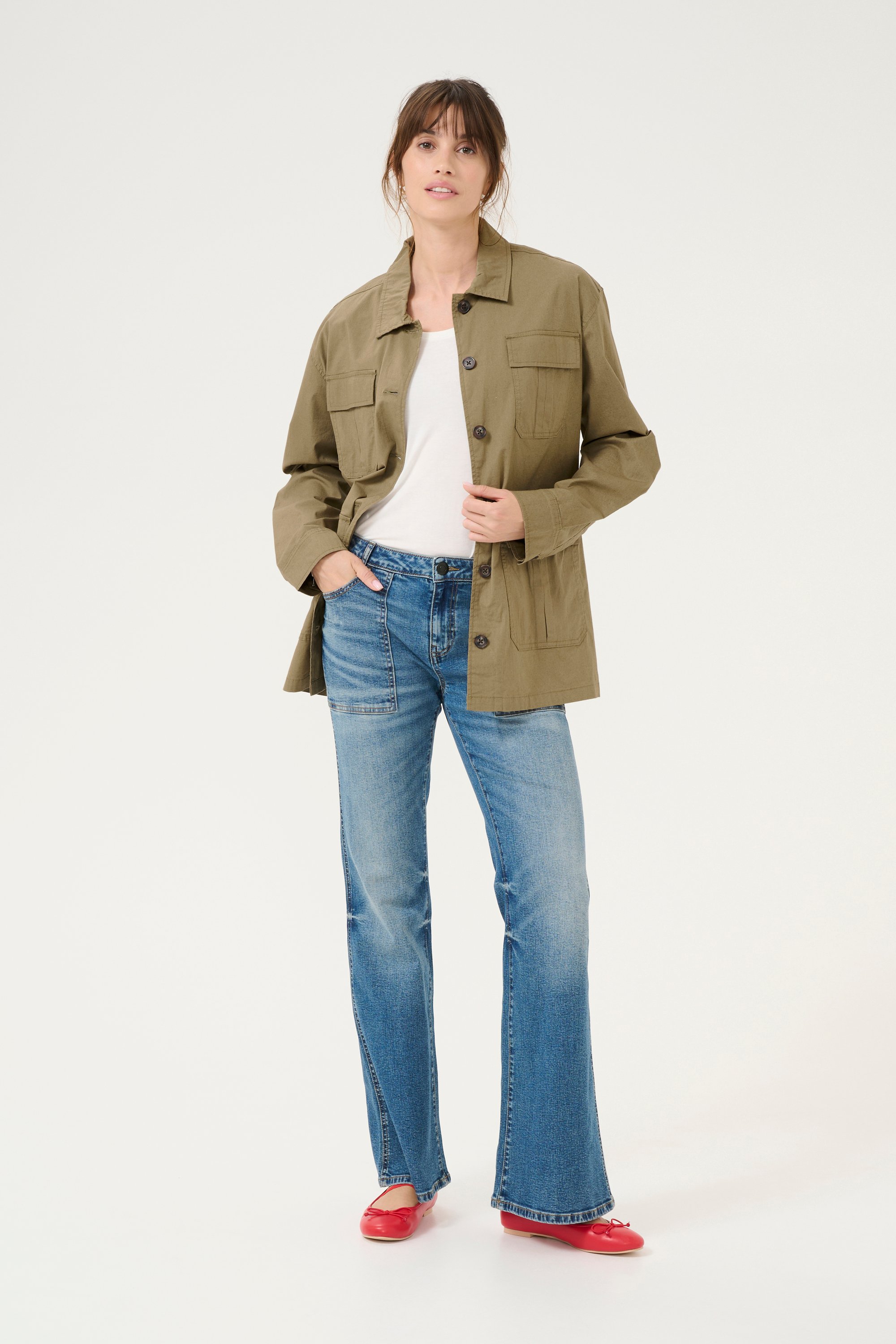 Jacke Oversize fit Dusky Green Wash green