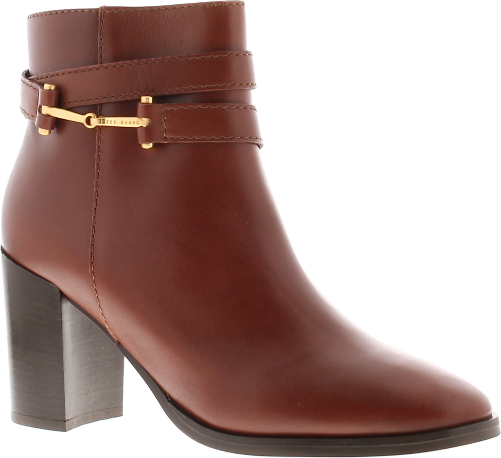 Ted Baker Damenstiefel Anisea Leder Blockabsatz Tan