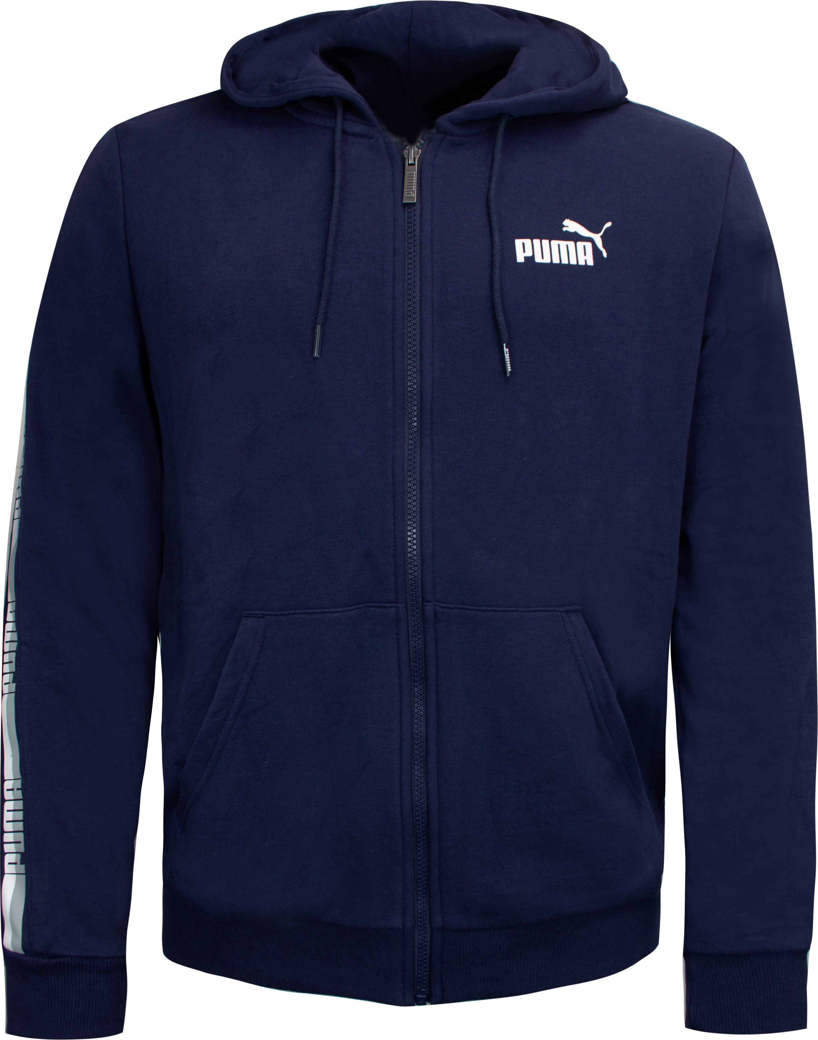 PUMA Langarm Zip Up Navy Blue Herren mit Kapuze -Trackjacke 853356 06
