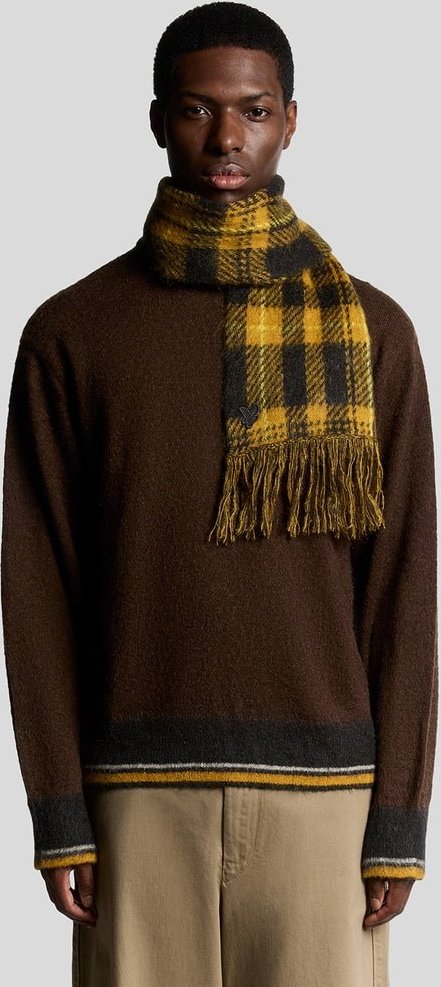 Lyle & Scott Wollmischung Tartan Schal - Gelb