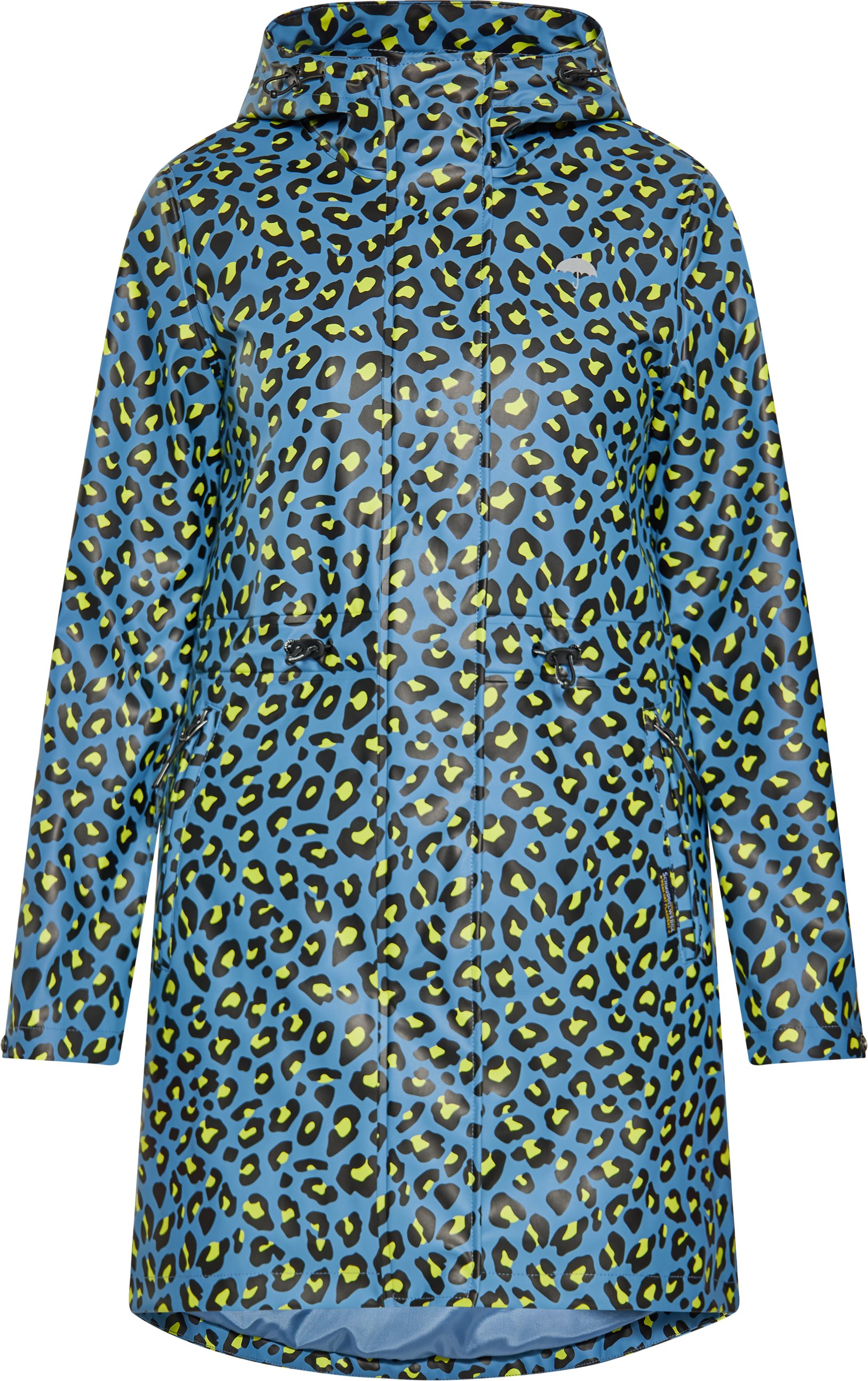 Schmuddelwedda regenparka Damen Stahlblau Limette Leo