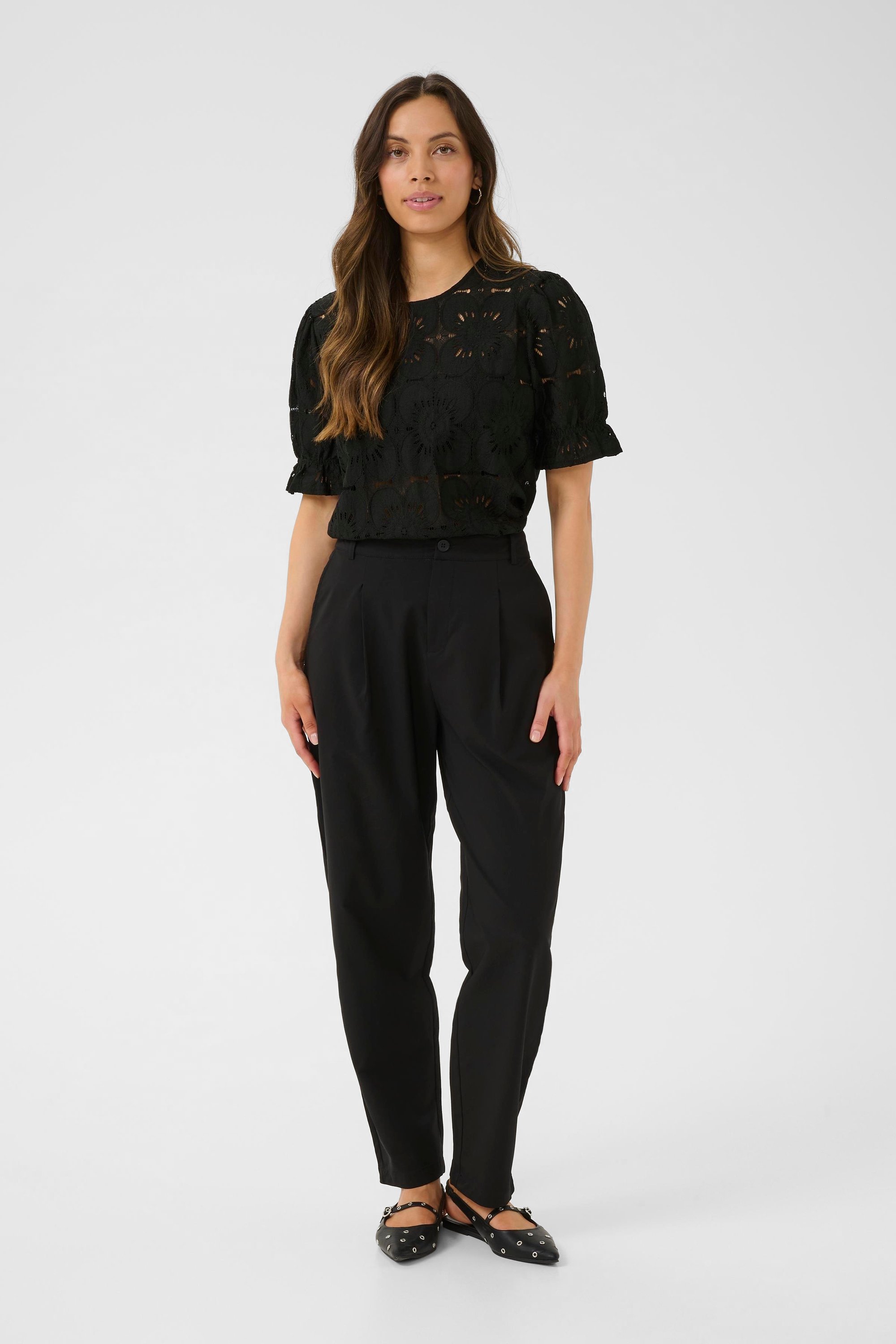 Kurzarm-Bluse CRLibby Regular fit black