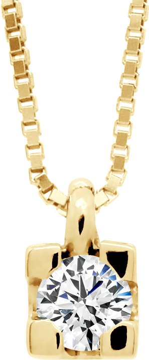 DIADEMA - Halskette mit Diamanten - Gelbgold - venezianische Kette