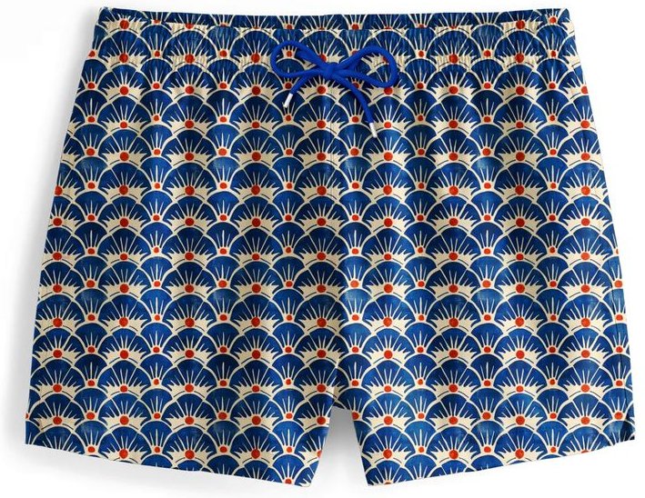 "Geometric Sunset" Badeshorts