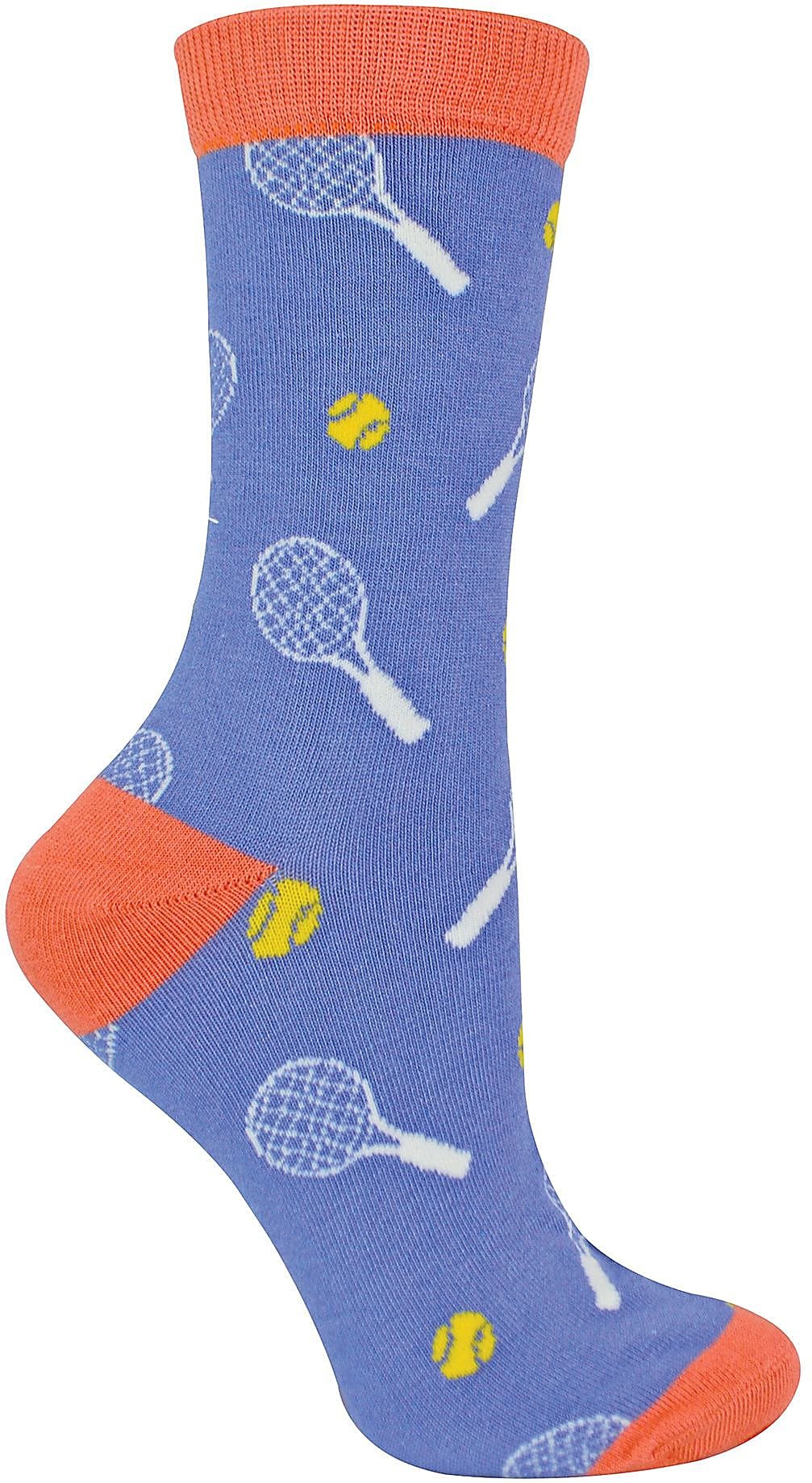 Damen Novelty Bambus-Socken mit Tennis-Schlägerdesign