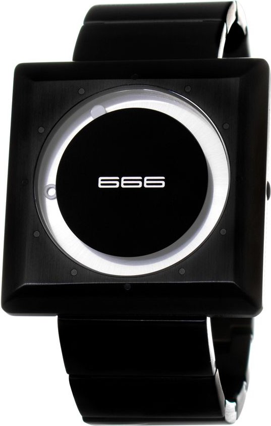 666BARCELONA Schwarze Edelstahl Armbanduhr