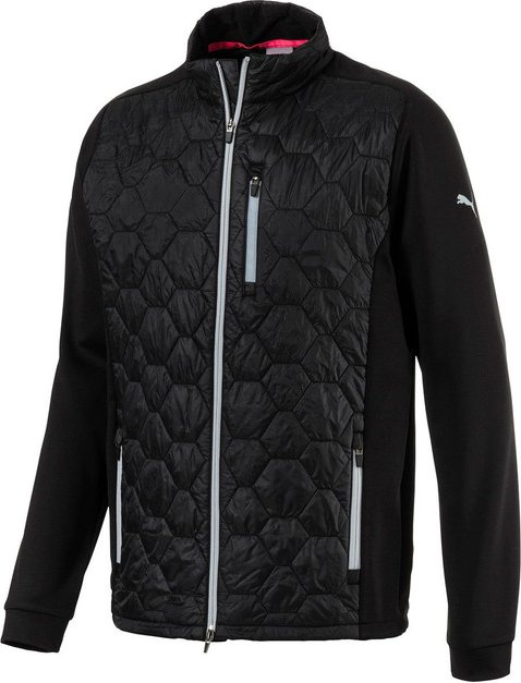 Puma Pwrwarm Dassler Herren Black Reißverschluss Primaloft Golf Jacke 576114 01