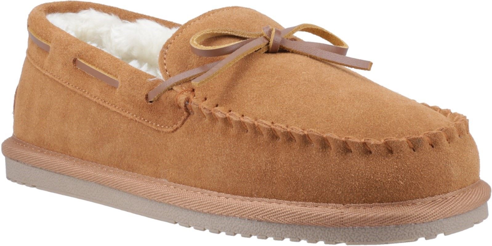 Thumbnail - Hush Puppies Abraham Wildleder Herren Hausschuhe in Beige