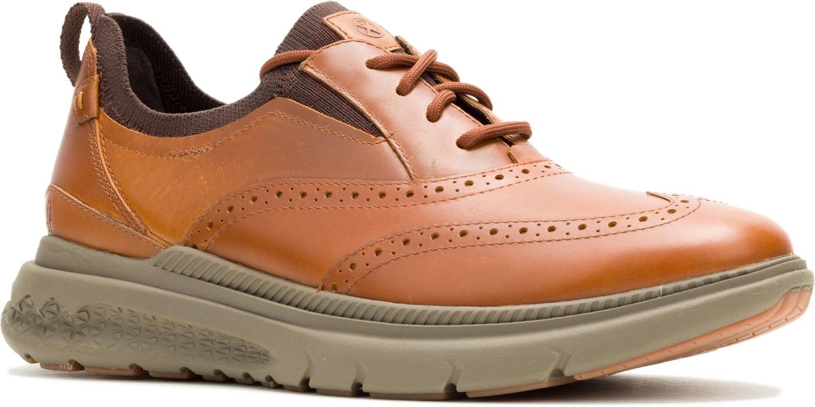 Hush Puppies Excel Leder Herren Cognac Schnürschuhe