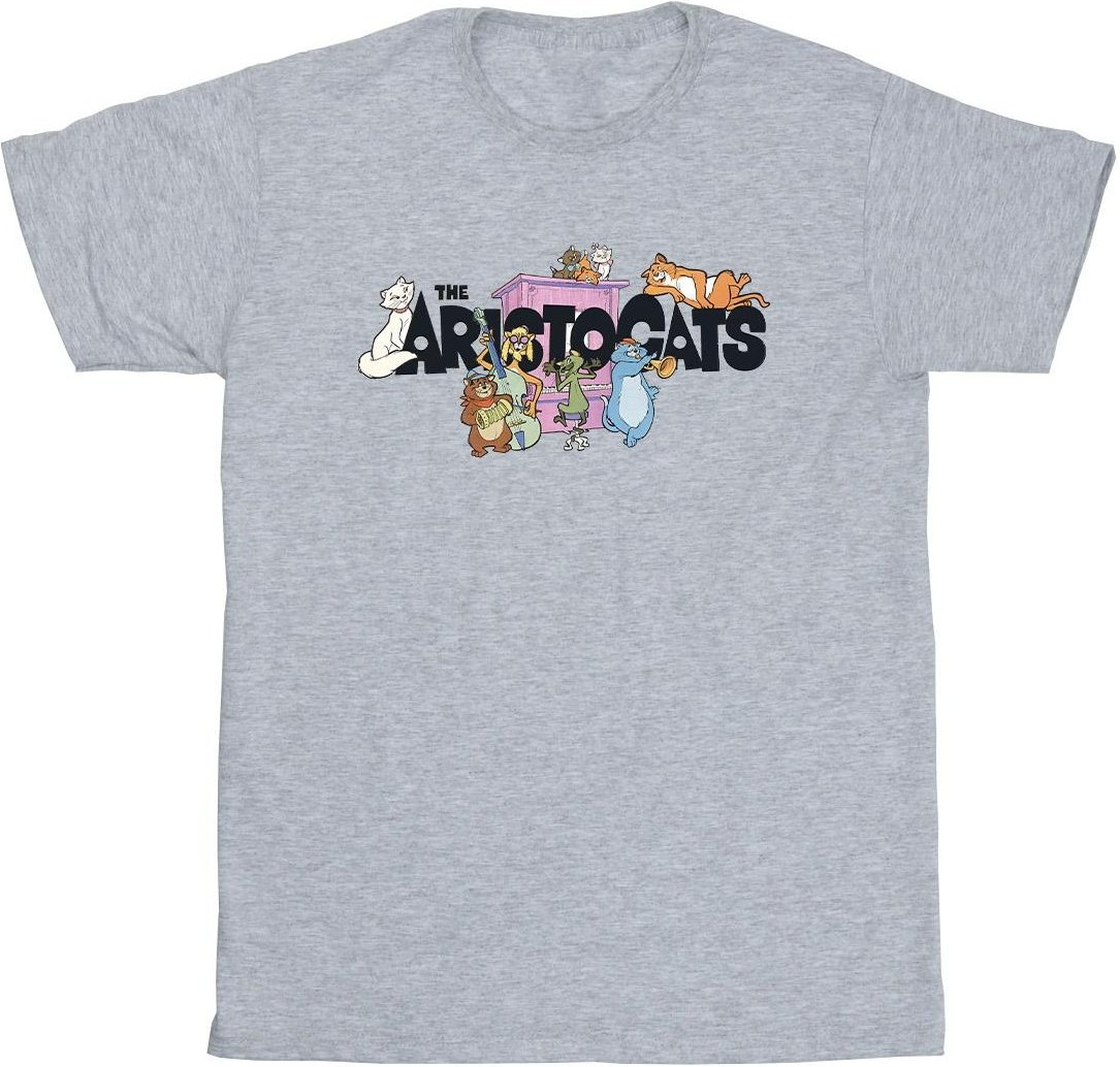 Disney - "Aristocats Logo" T-Shirt für Mädchen (Grau)