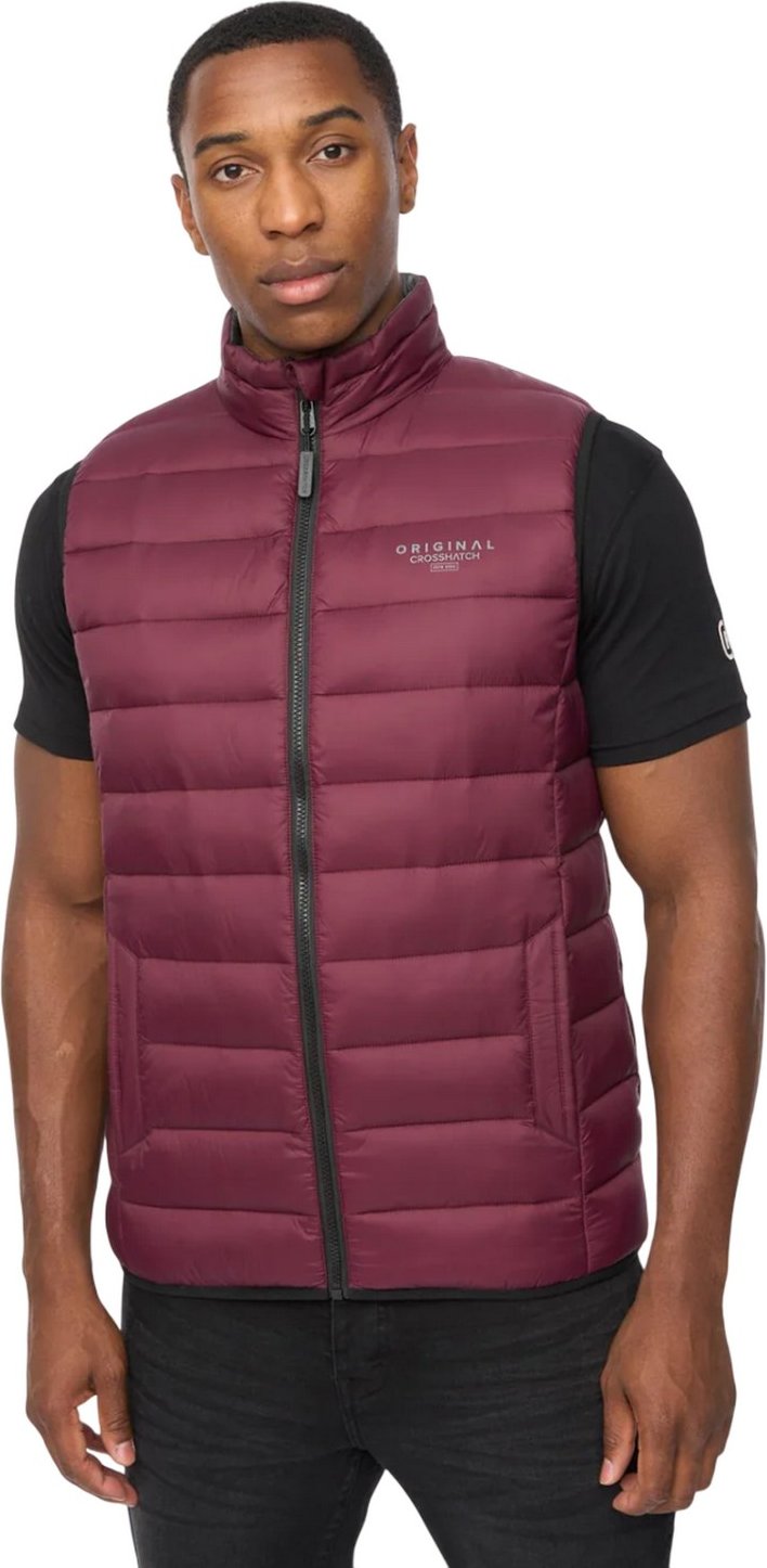 Crosshatch - "Gattering MVE" Weste für Herren, Gesteppt (Trauben-Lila)