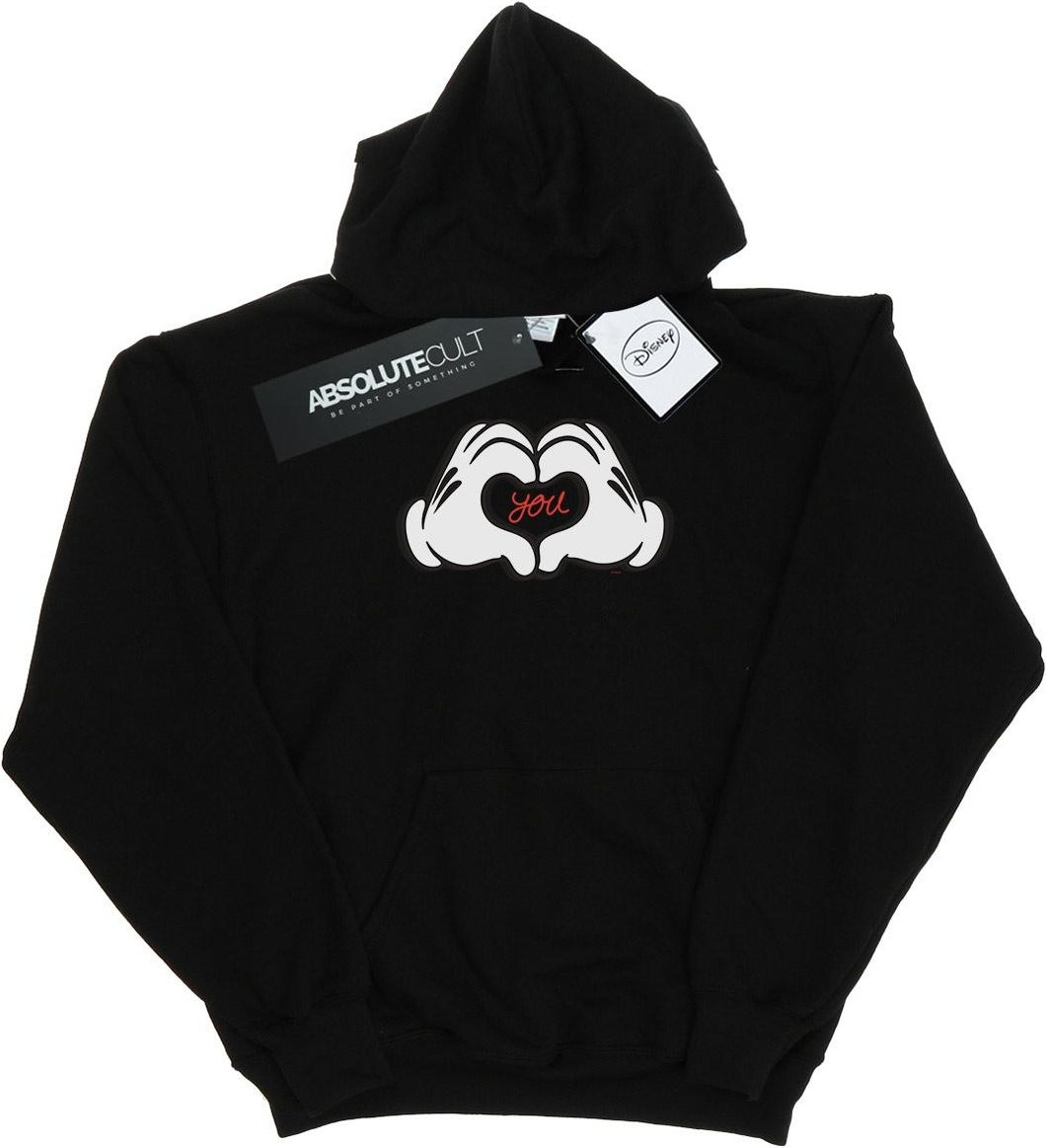 Disney - "Mickey Mouse Loves You" Kapuzenpullover für Mädchen (Schwarz)