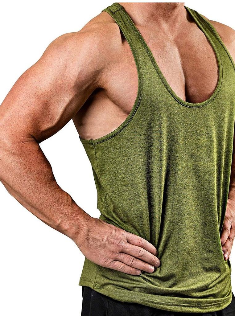 Thumbnail - Herren Plus Size Rundhals-Rückenausschnitt Tanktop