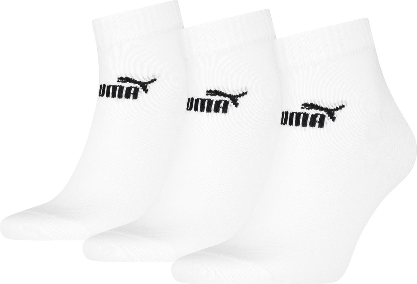 Puma - "Quarter" Knöchelsocken für Herren/Damen Unisex(3er-Pack) (Weiß)