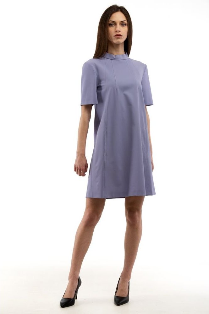 Spitzenbesetztes Midi-Kleid aus Seidenmischung