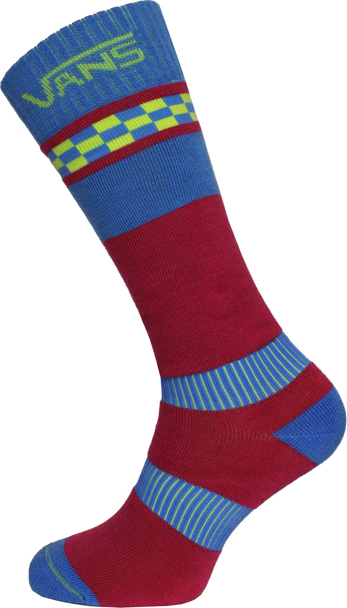 Vans von der Wand Rosa/Blue Snow Mid Womens Performance Socken VQJP6MZ