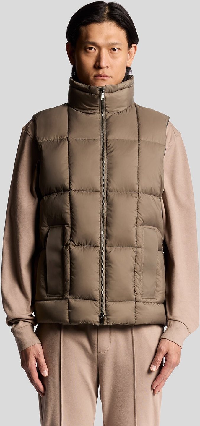 Lyle & Scott Square Cocoon Pufferweste - Braun