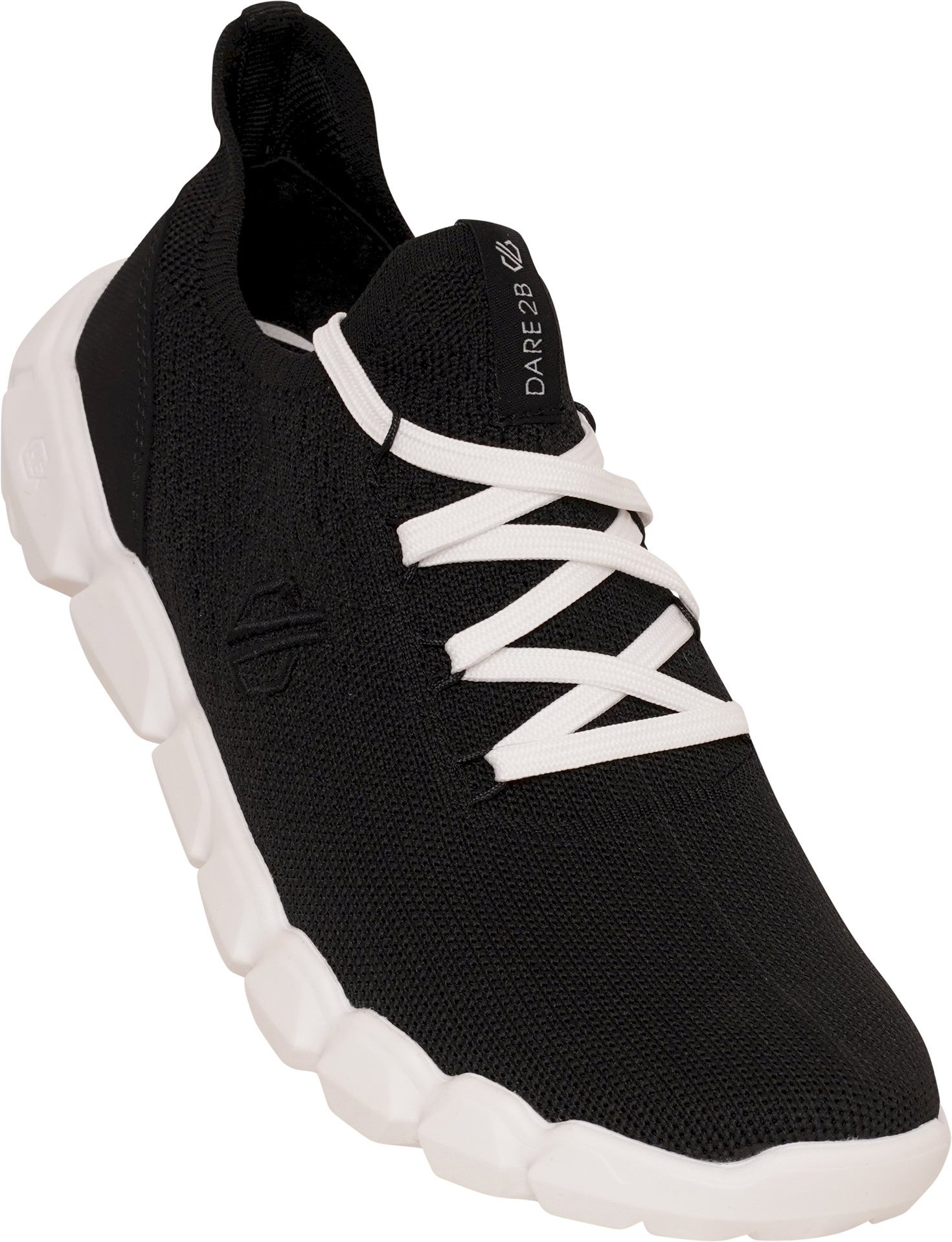 Dare 2B Womens/Ladies Hex-At Knitted Recycled Trainers (Schwarz/Weiß)