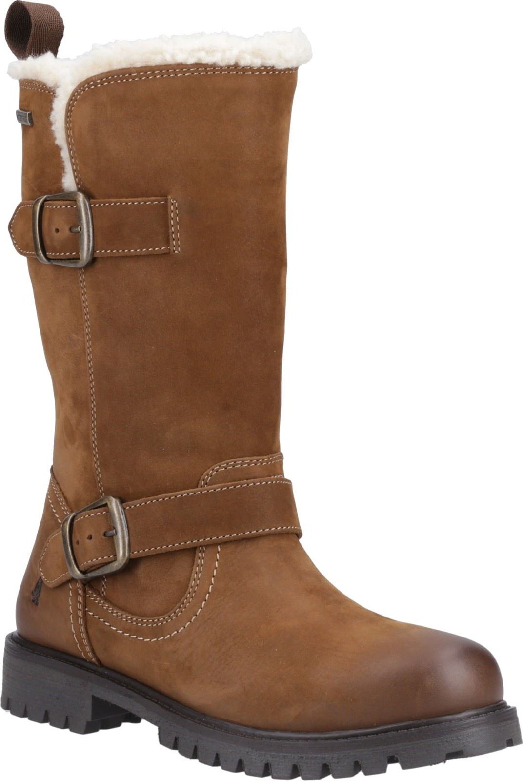 Hush Puppies Winnie Leder Damen Tan Stiefel