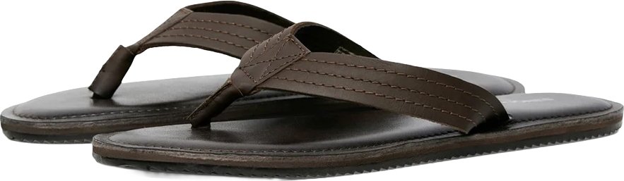Jack And Jones - Herren Flipflops "Washton", Leder (Steinbraun)