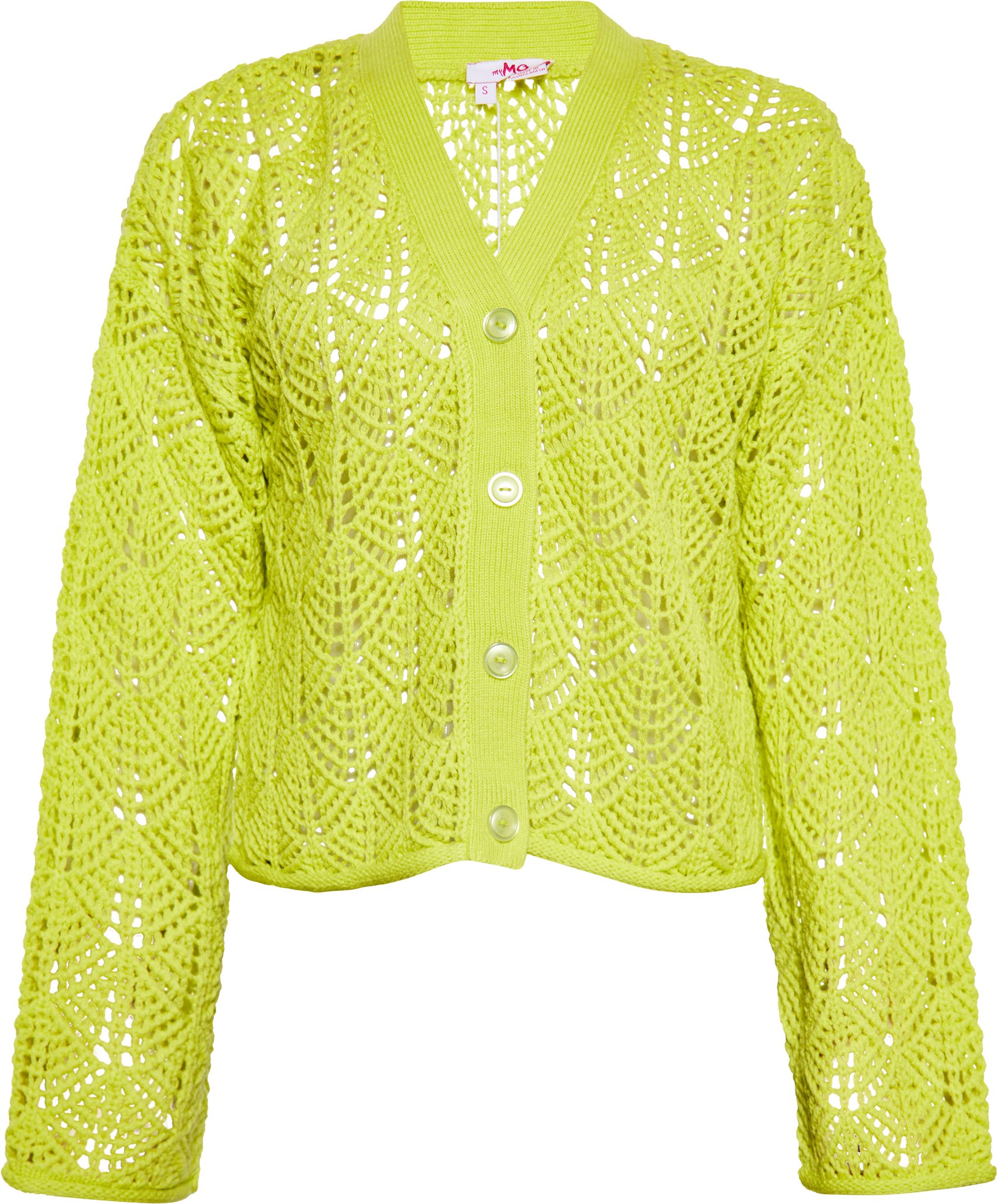 Mymo Strickjacke Damen Limette