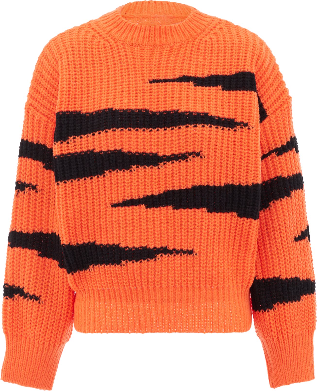 Mymo Pullover Damen ORANGE SCHWARZ