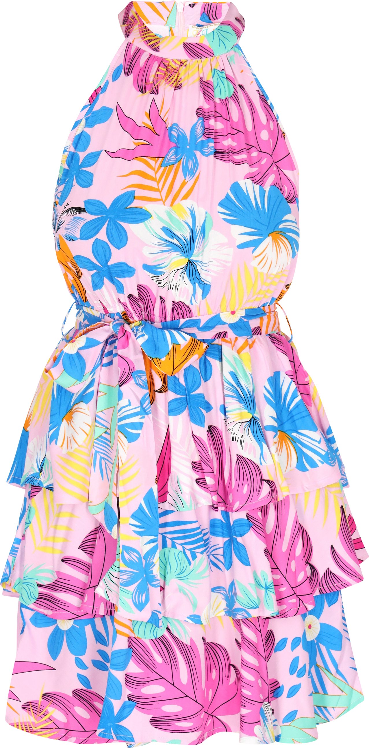 IZIA Kleid Frauen hellrosa mehrfarbig