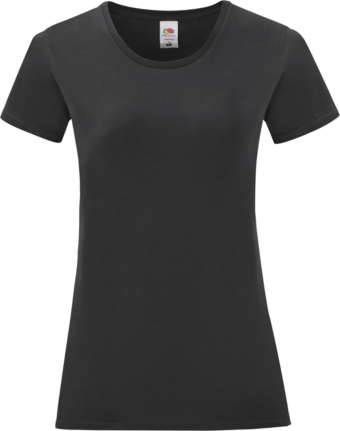 Fruit Of The Loom Womens/Ladies Iconic T-Shirt (Schwarz)