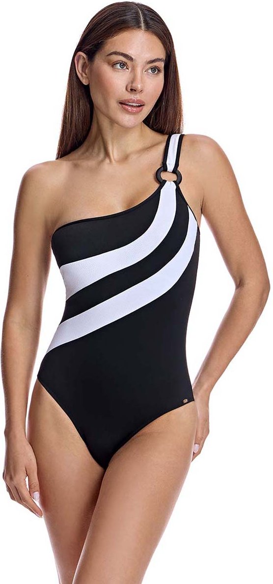 Asymmetrischer Badeanzug mit Cups W251611 Damen