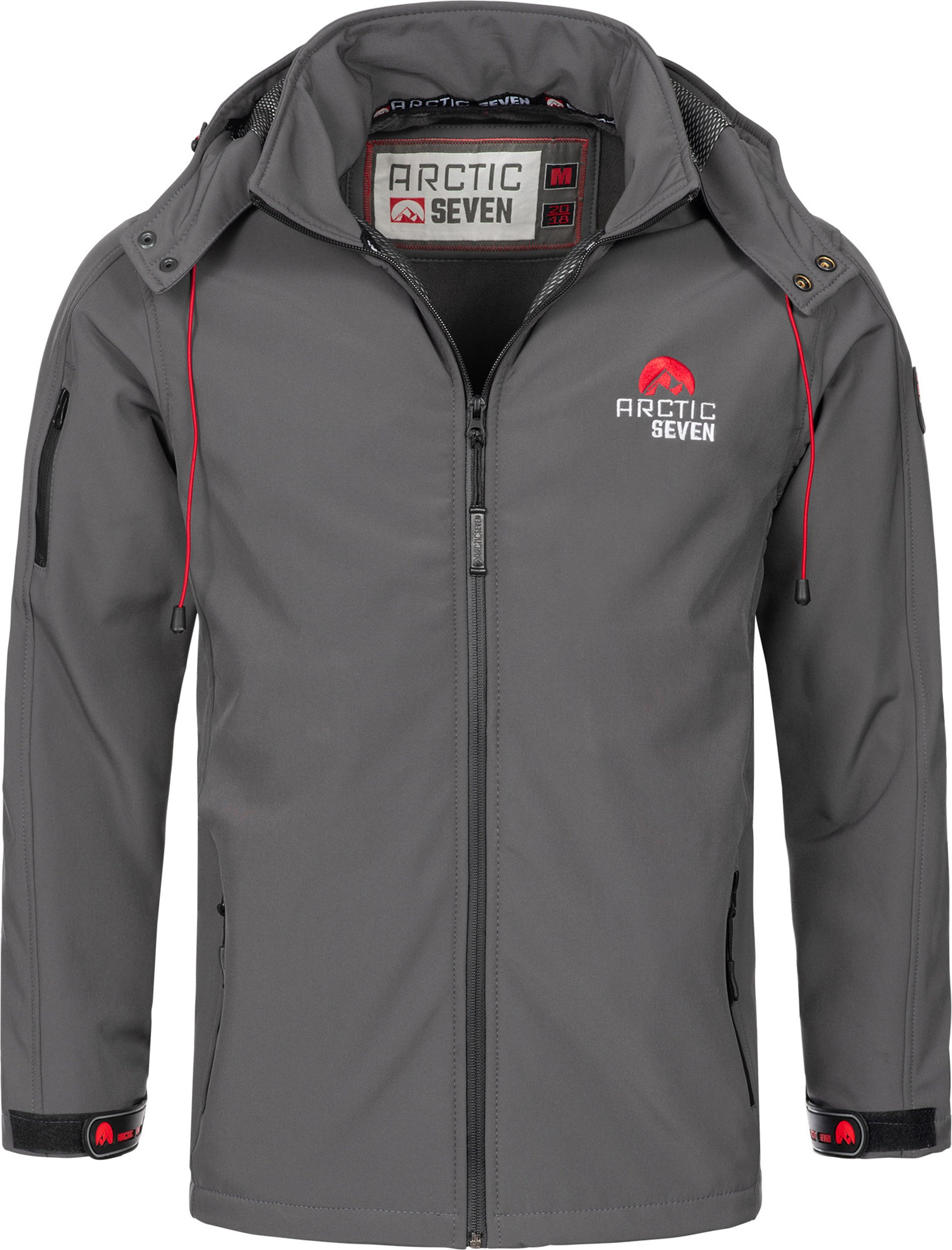 Arctic Seven Herren Softshell Jacke Dunkelgrau