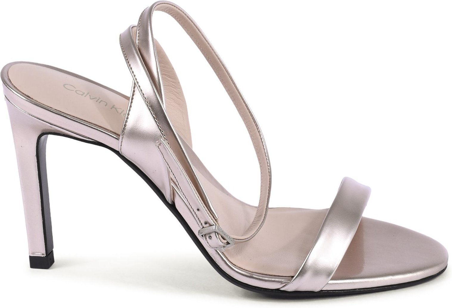 Minimalistische Leder-Absatzsandalen