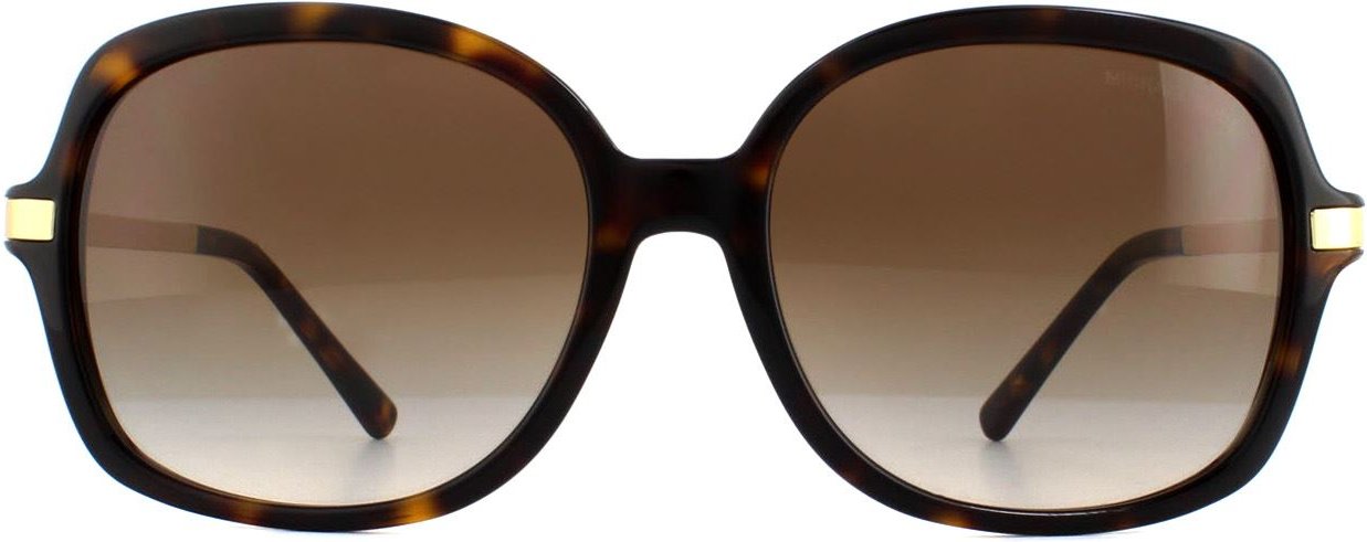 Thumbnail - Michael Kors Square Womens Dark Tortoise Gold Braun Gradient Sonnenbrille