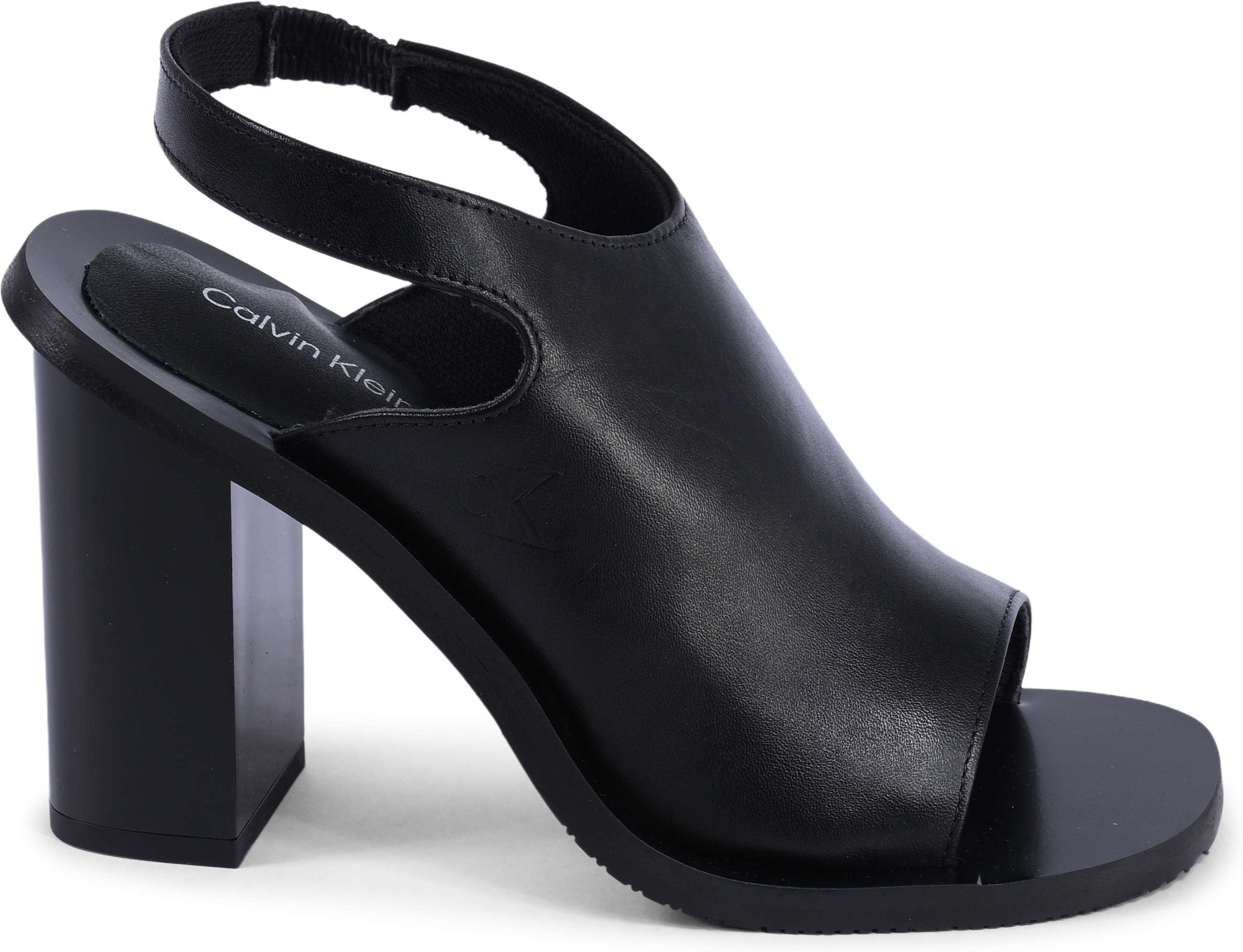 Leder Slingback Sandalen mit mittelhohem Absatz