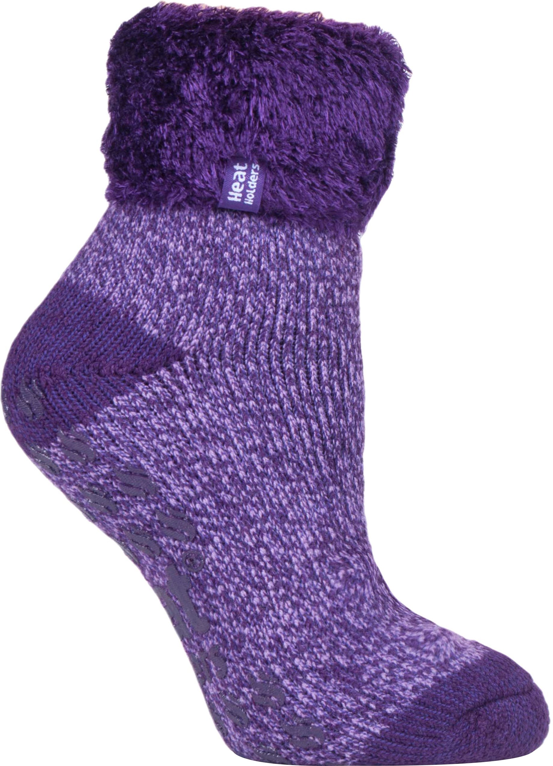 HEAT HOLDERS - Womens Thermal Slipper Bettsocken mit rutschfesten Griffen