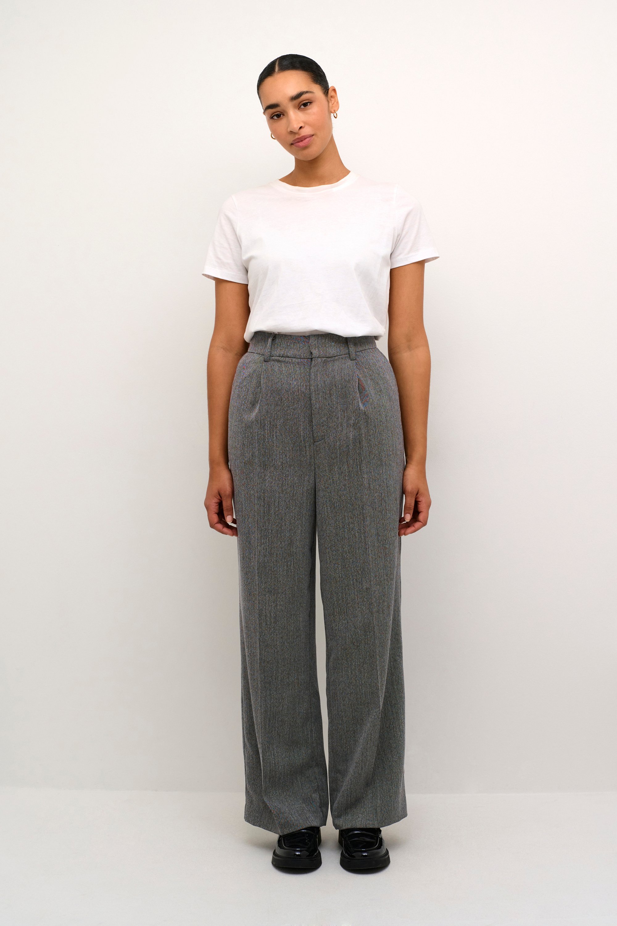 Thumbnail - Pants Suiting Regular fit Grey Melange