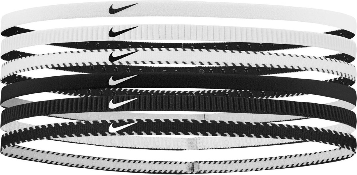 Nike - Haarband Flexibel(6er-Pack) (Schwarz/Weiß)