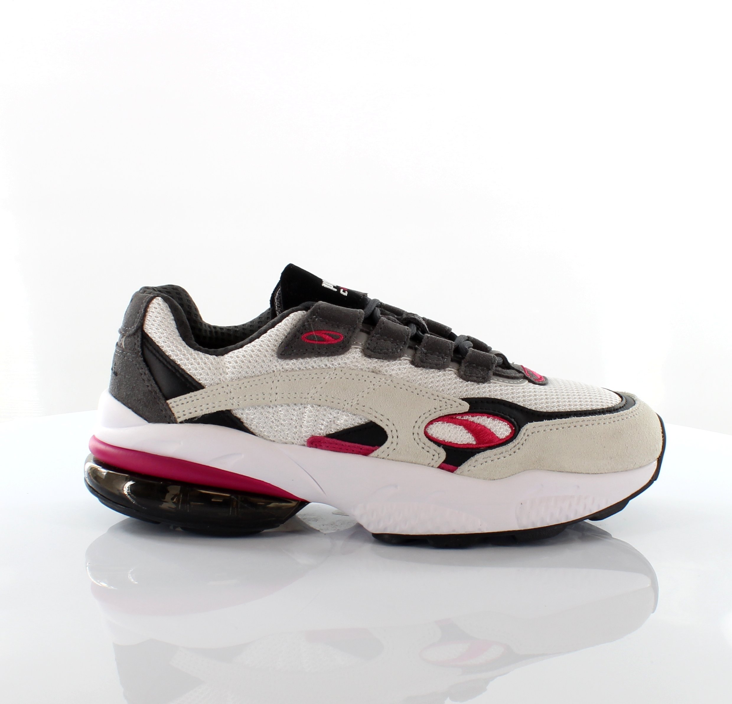 Puma Cell Gift weiße lila textile Schnürung Tief Trainer - Herren