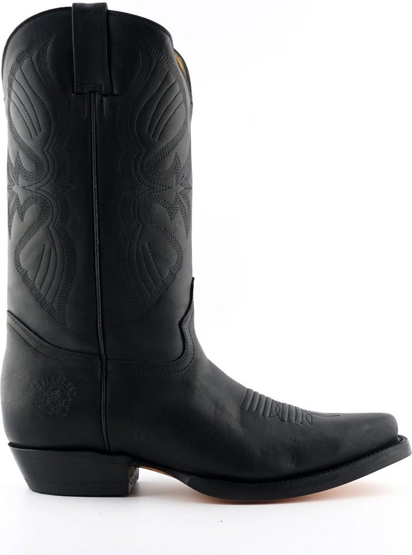 Schwarze Cowboy-Lederstiefel für Herren von Grinders – Louisiana
