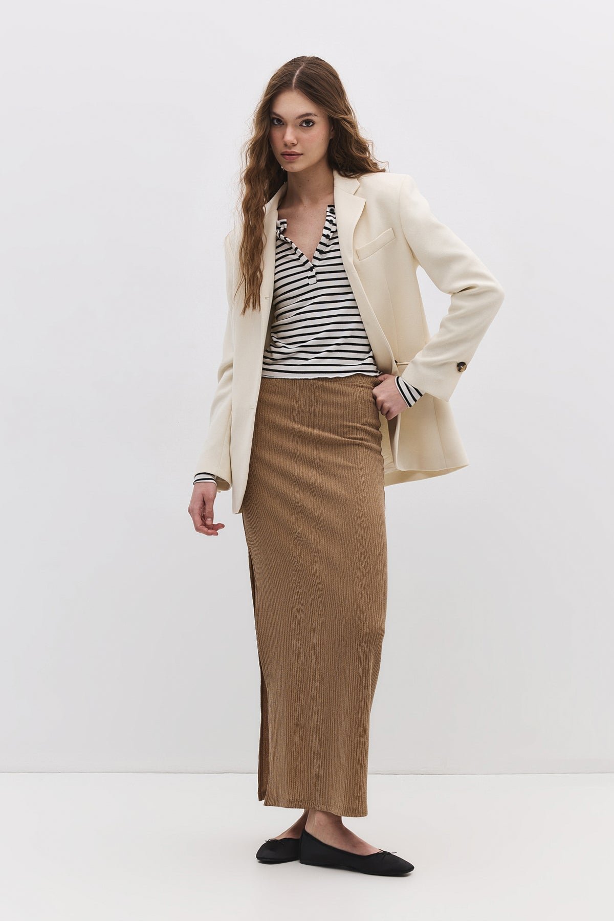 Strukturierter Baumwollrock