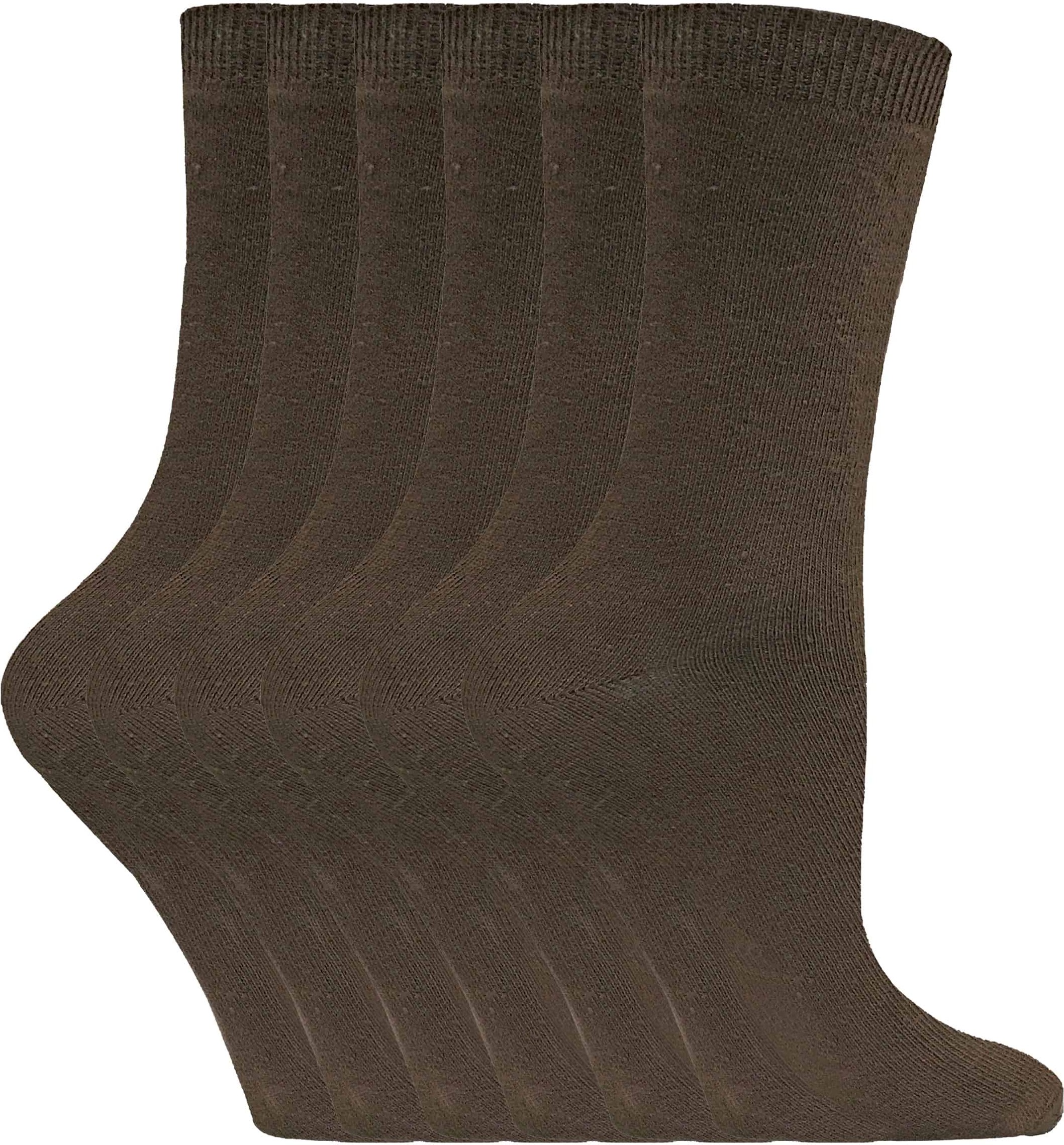 Sock Snob - 6 Paar Damen Socken aus einfarbiger Baumwolle