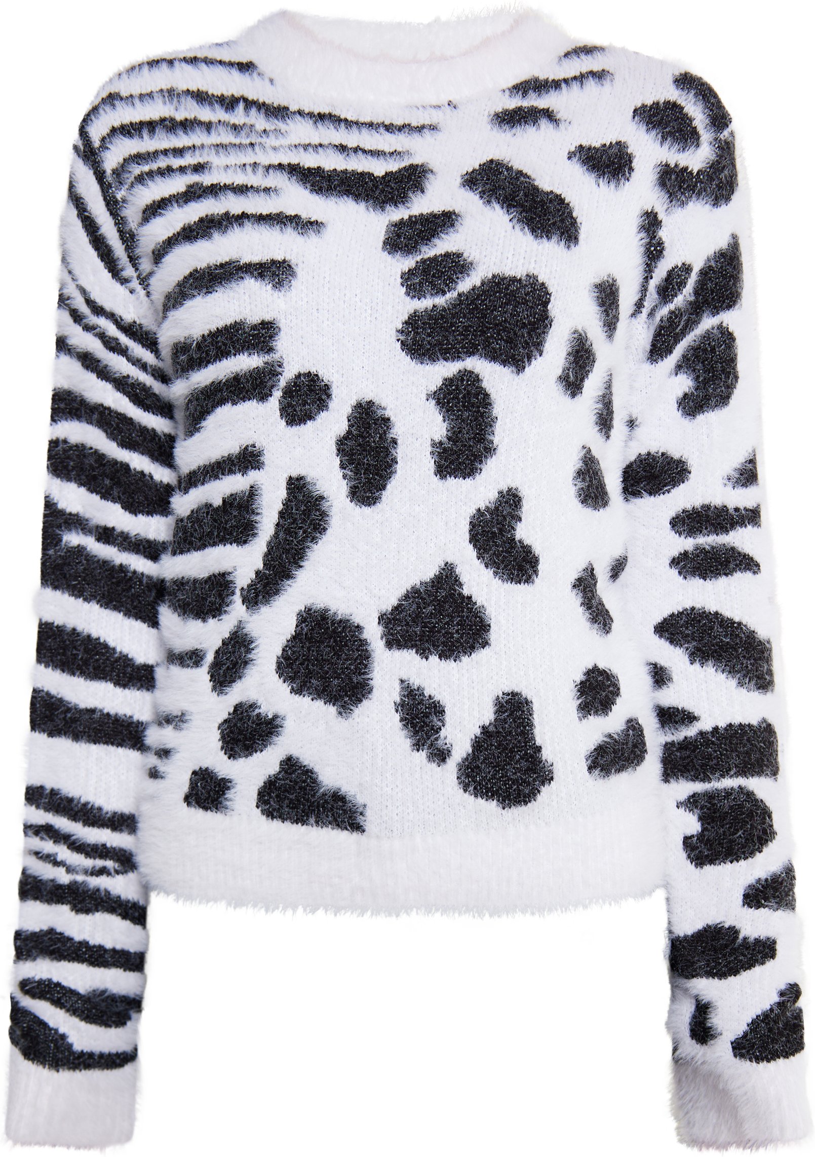 Mymo Strickpullover Damen weiss