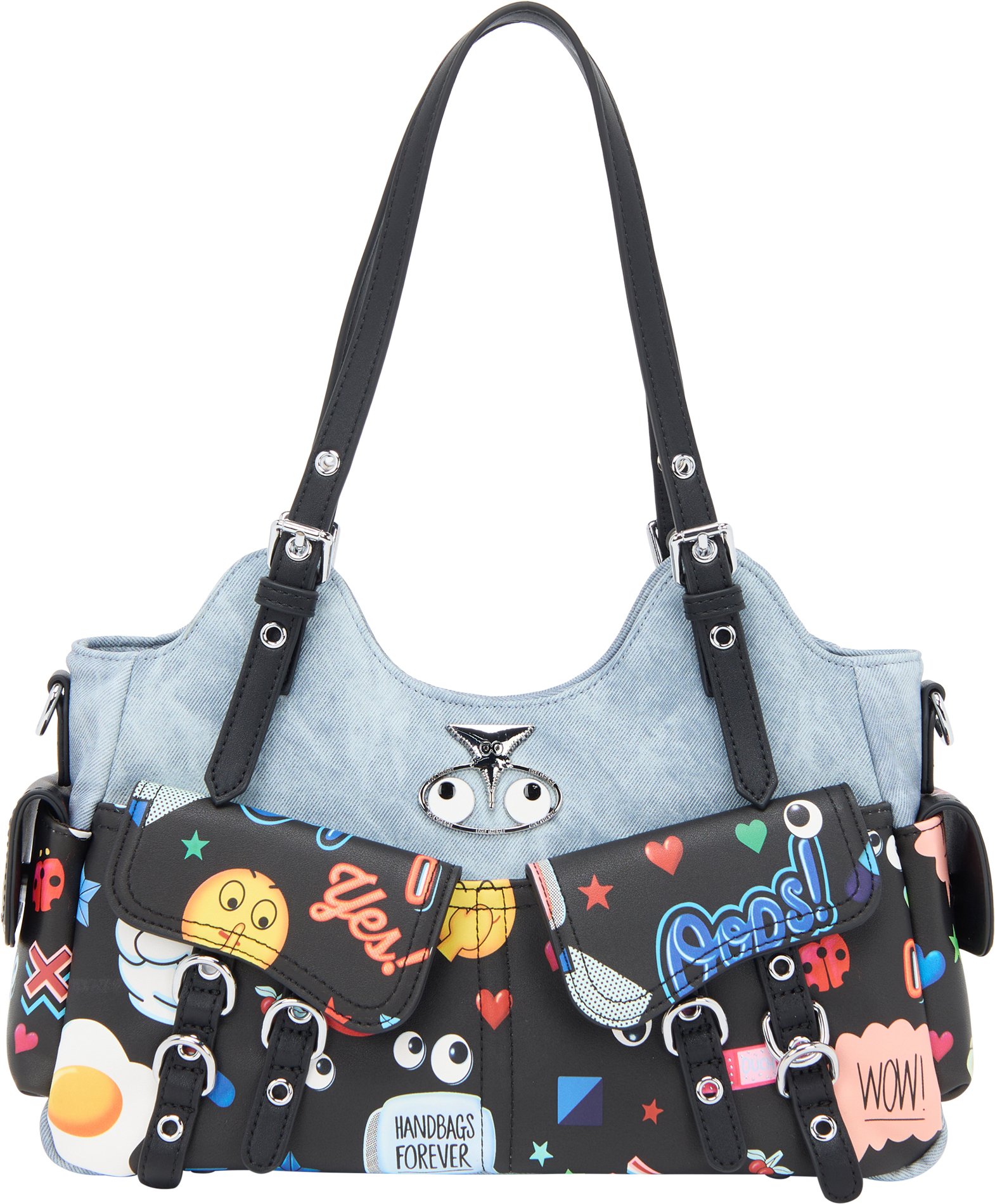 Mymo Handtasche Handtasche Frauen Blau Schwarz