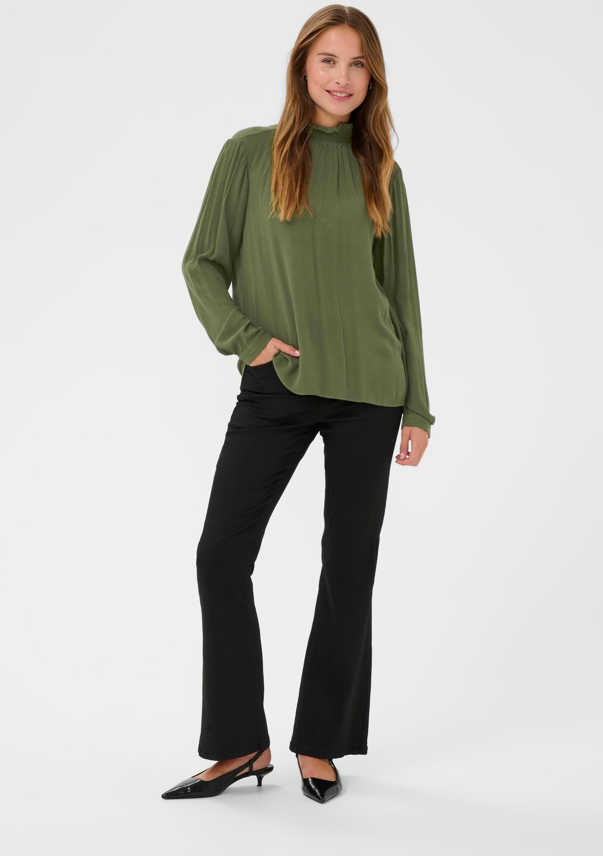 Langarm-Bluse Trine Langarm-Bluse Regular fit green