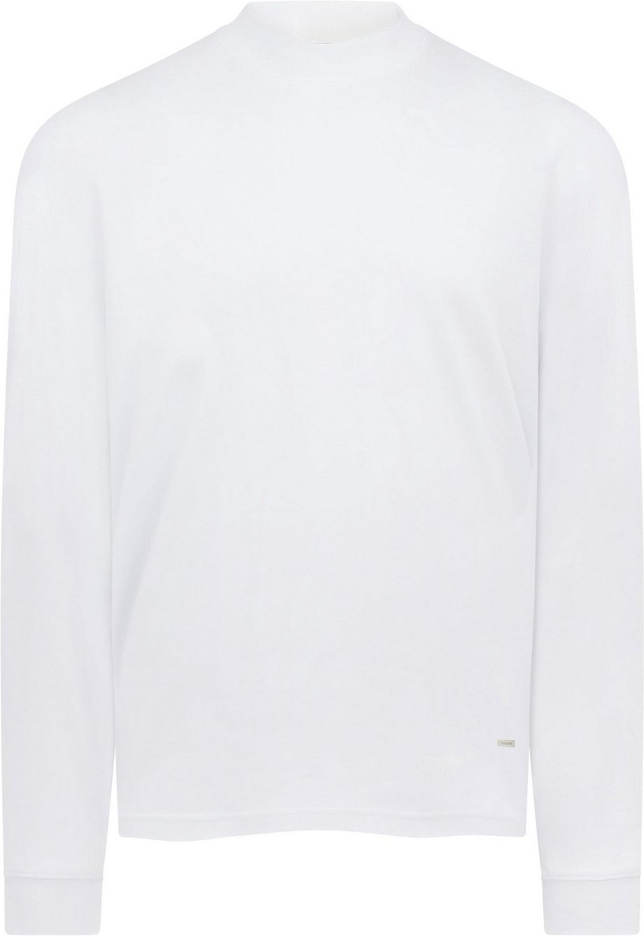 Lyle & Scott Herren Interlock Oversized Langarm-T-Shirt (Weiß)