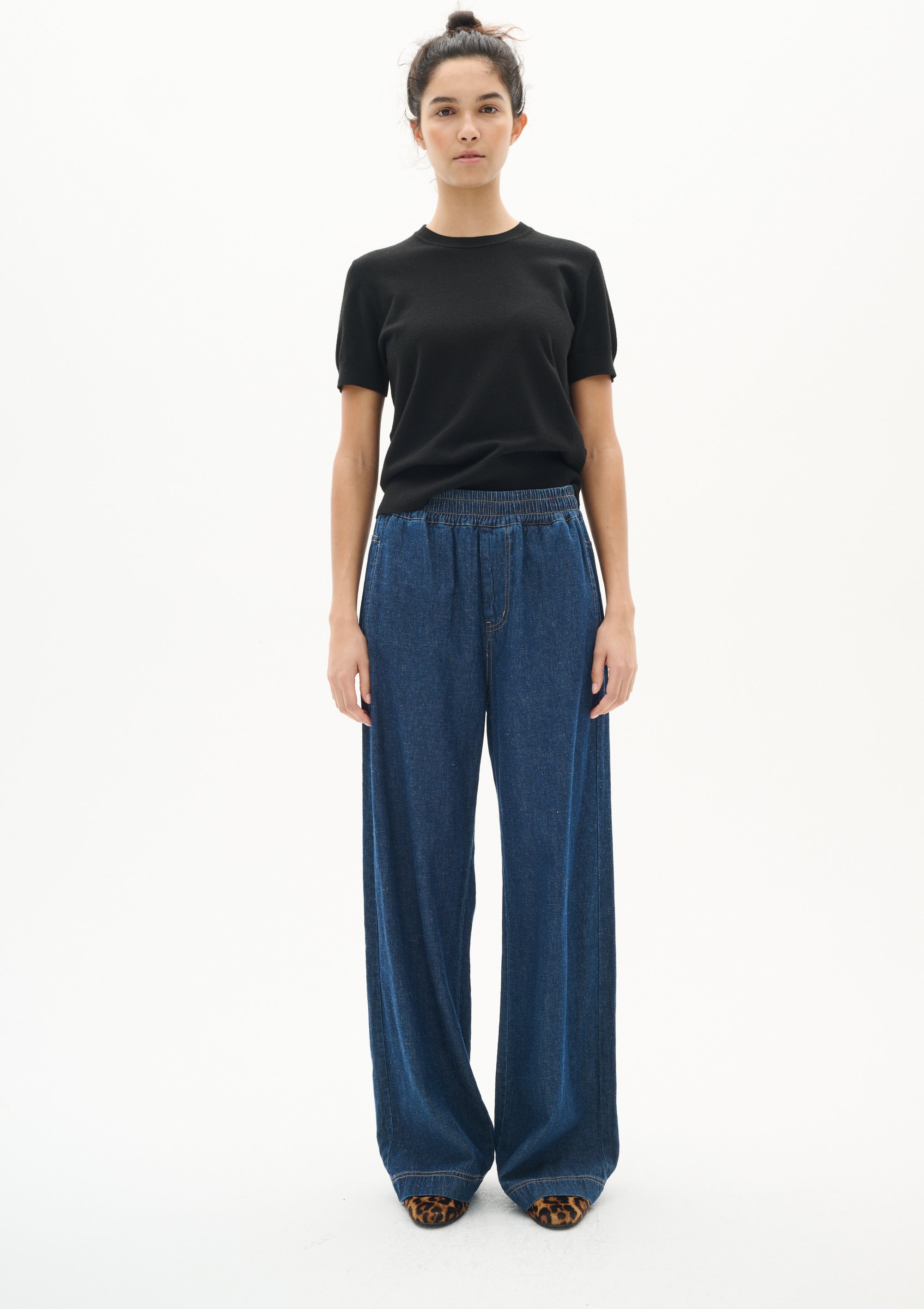 Thumbnail - Casual Hose Relaxed fit Blue denim